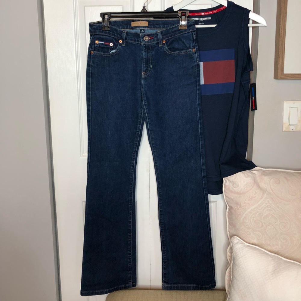 🔙🔛Tommy Hilfiger Dark Blue Jeans Bootcut, 90s